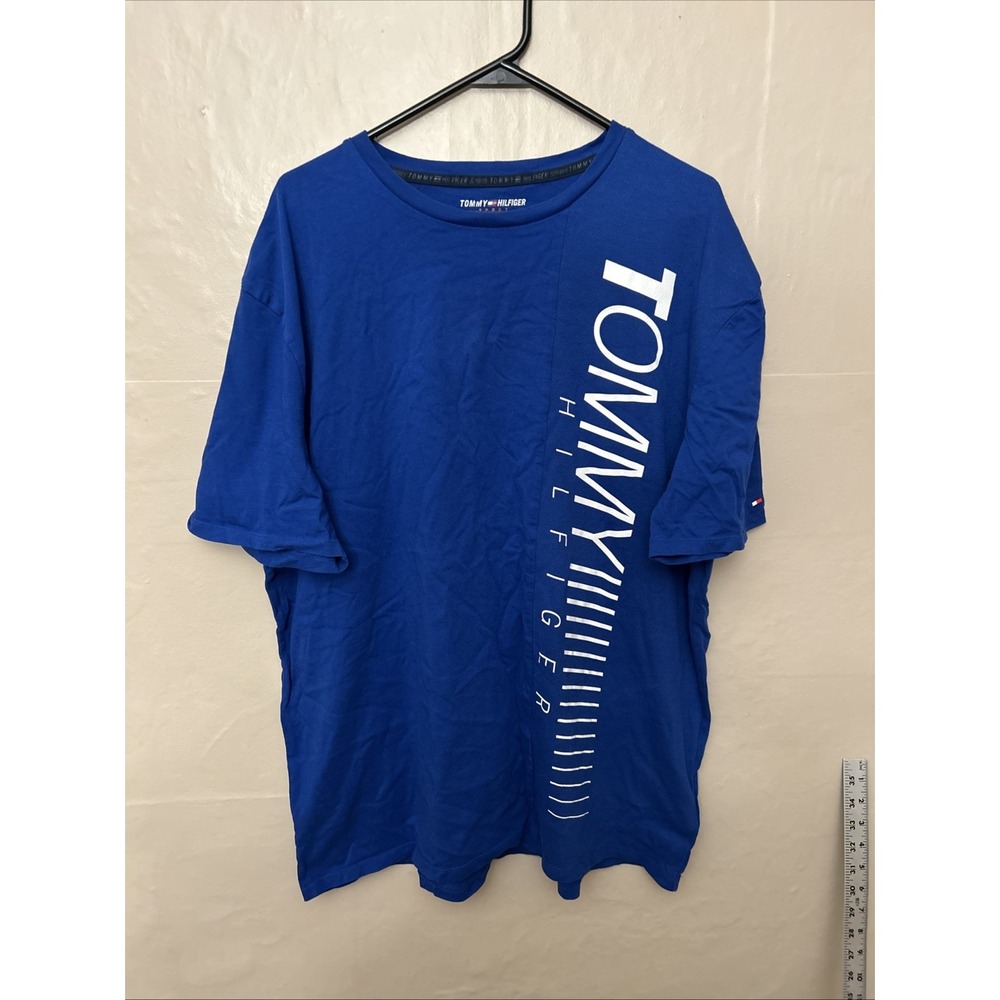 Tommy Hilfiger Men's‎ XXL Royal Blue Logo T Shirt Short Sleeves